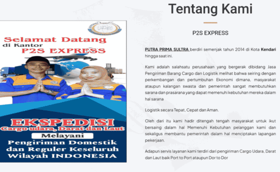 Website Profil Perusahaan Perdana Prima Sultra