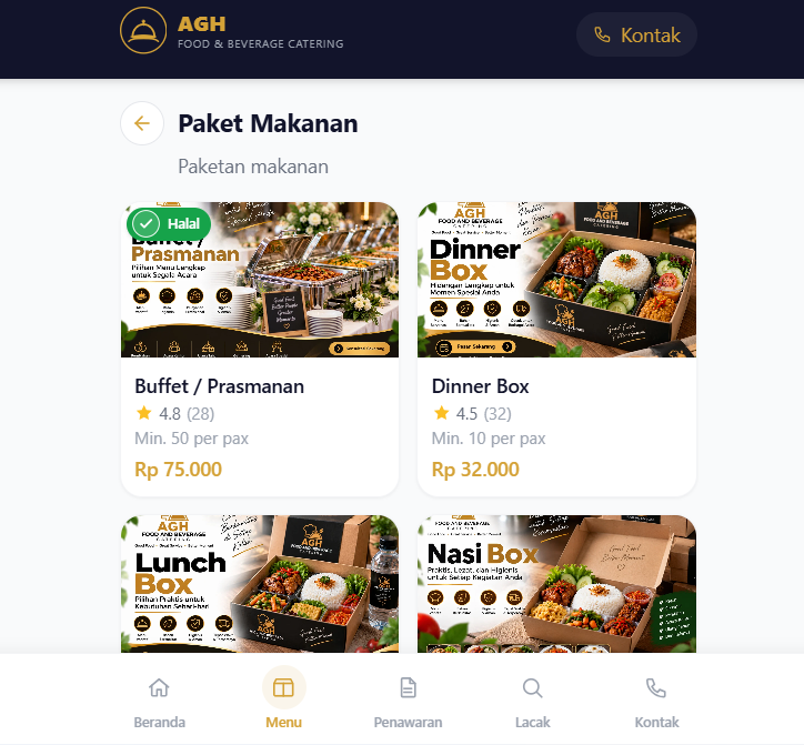Aplikasi AGH Food And Beverage