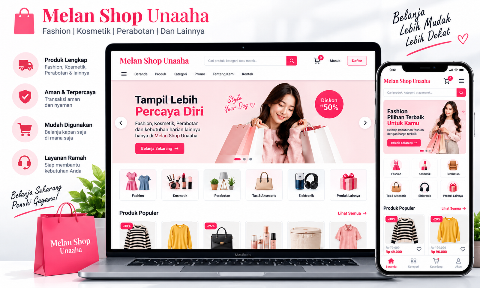 Website Melanshop - E-Commerce