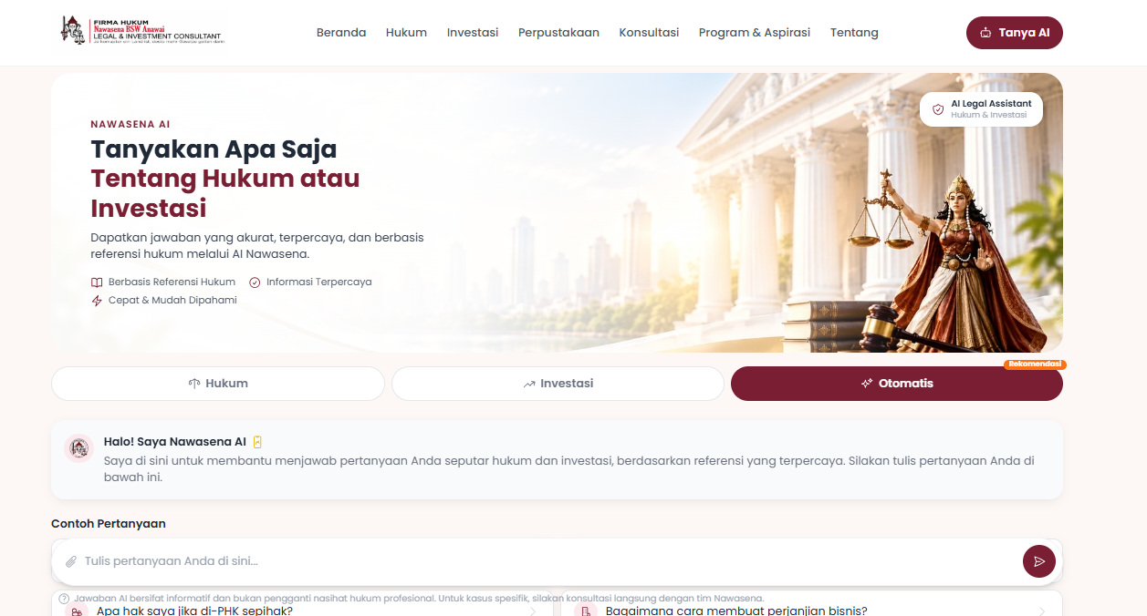Ainawasena — AI Legal & Investment Platform