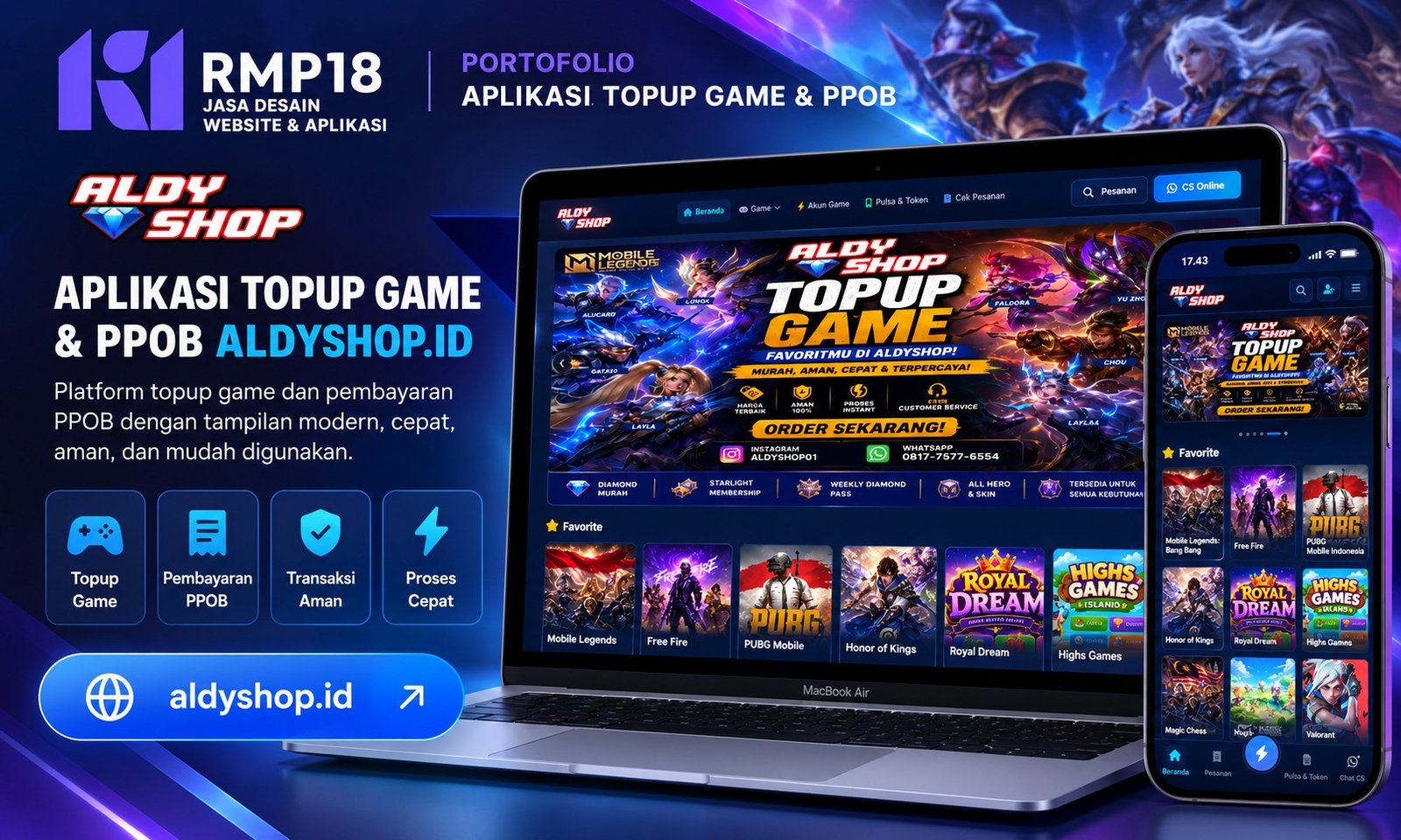Aplikasi TopUp Game & PPOB Aldyshop.id