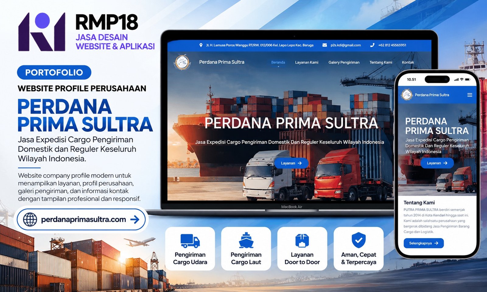 Website Profil Perusahaan Perdana Prima Sultra