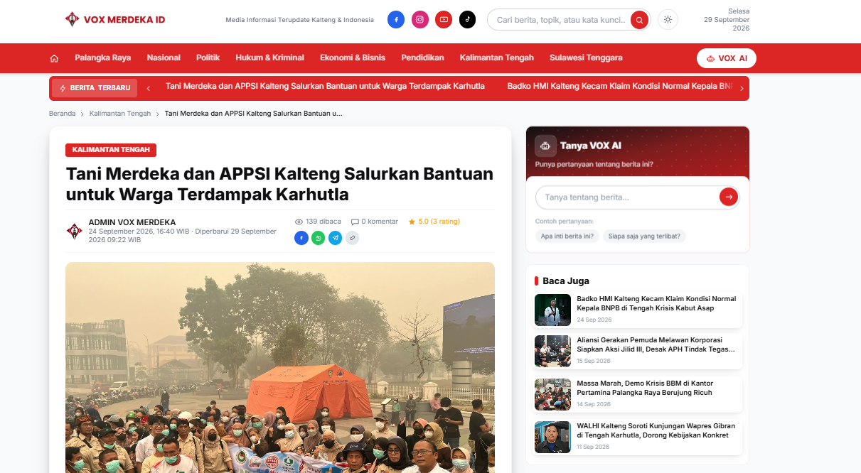 VOX MERDEKA ID – Portal Berita & VOX AI