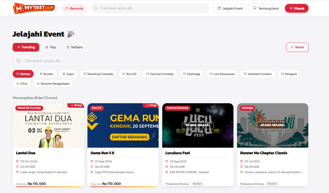 Aplikasi Web Ticketing