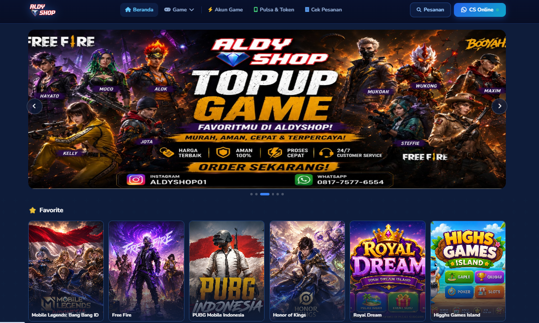 Aplikasi - Top Up Game & PPOB