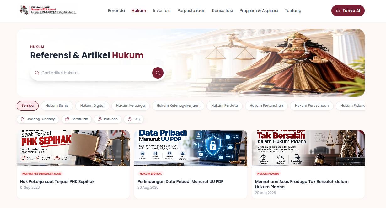 Pengembangan Aplikasi AI untuk Firma Hukum