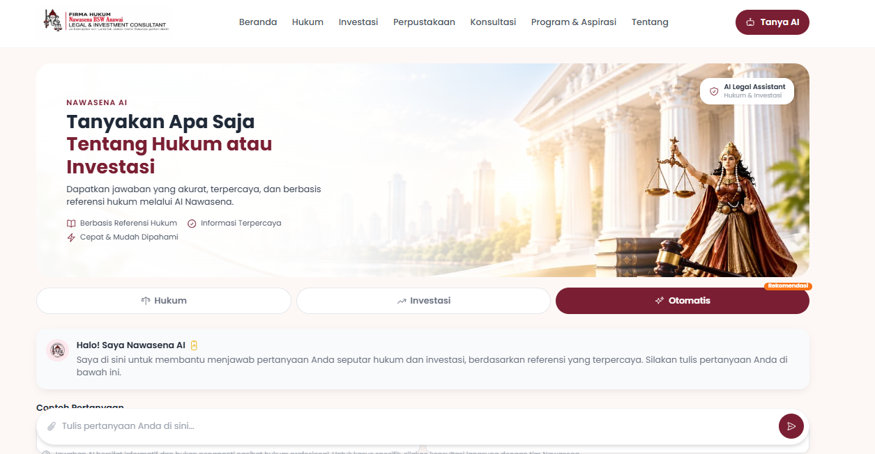 Pengembangan Aplikasi AI untuk Firma Hukum