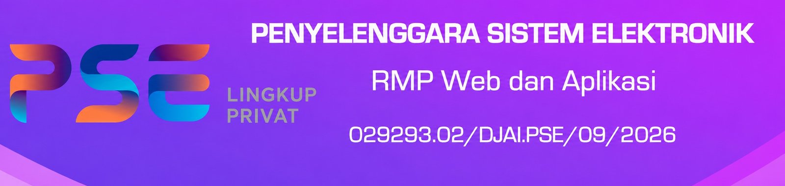 Badge PSE Terdaftar Kominfo - RMP18 Web dan Aplikasi