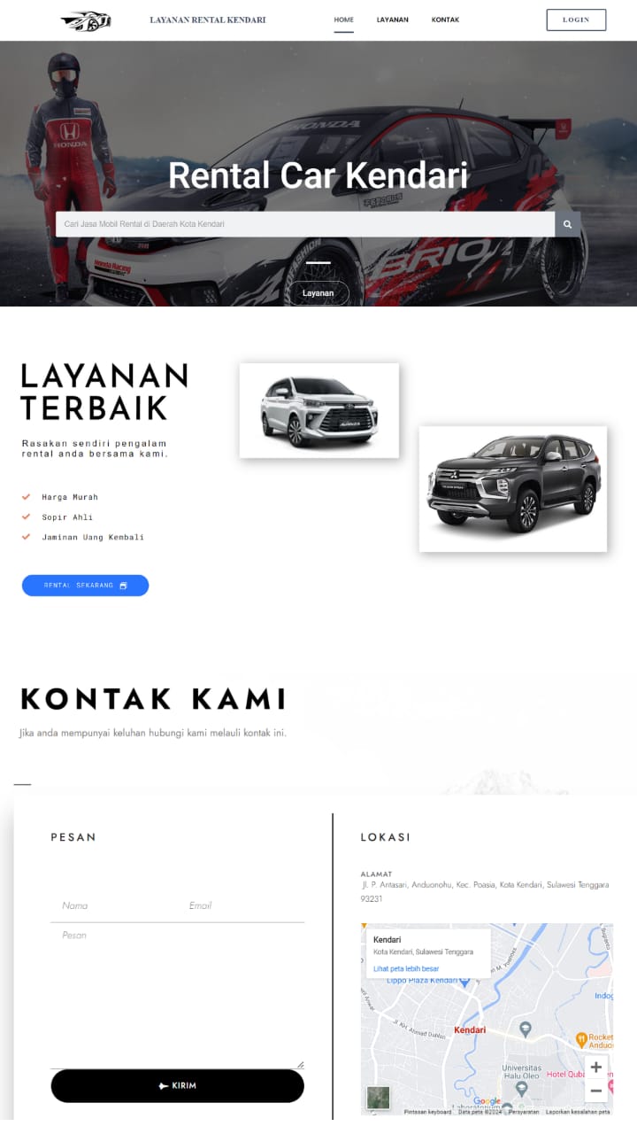 Website Profil Rental Car